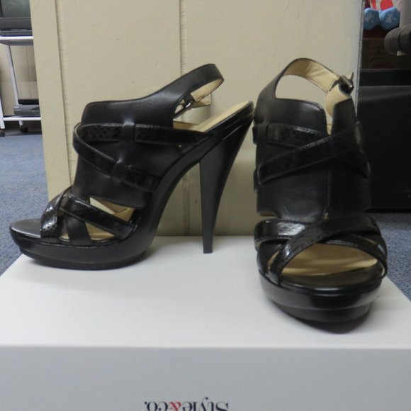 Calvin Klein High Heel Platform Sandals - Picture 4 of 10